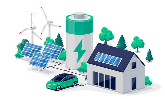 cartoon of house being powered by renewable energy|climate protesters