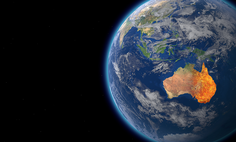 Earth with Australia on fire|Earth with Australia on fire