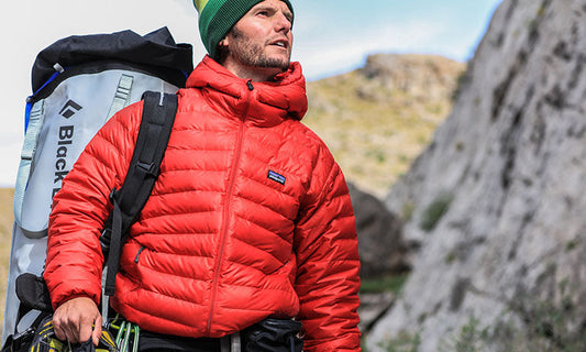 Man walking in wilderness