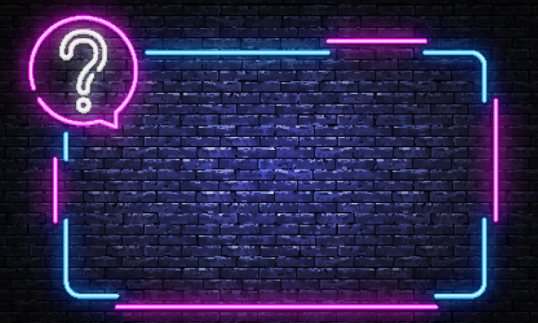 quiz in fluro lights