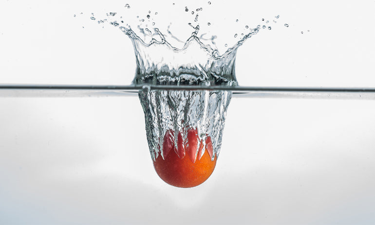ball dropping in water