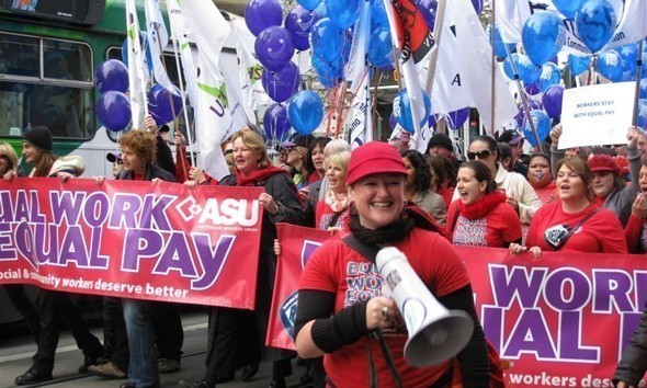 Community Workers march for equal pay - 10 June 2010