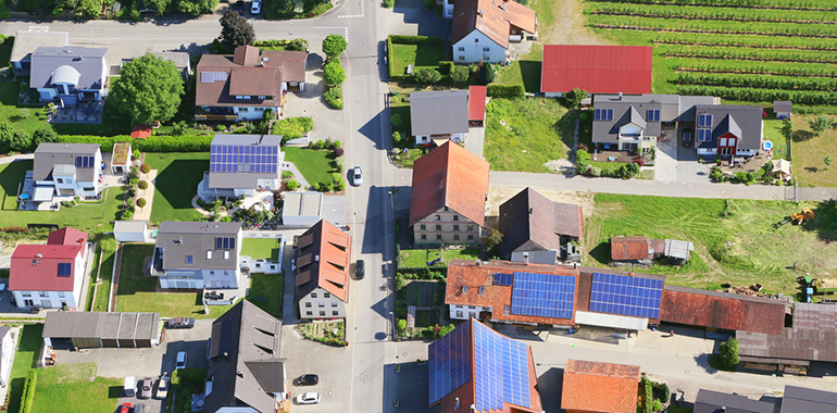 renewable energy solar town