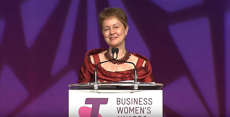 Angie Paskevicius at the Telstra Business Women's Awards