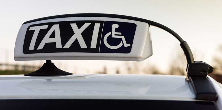 Wheelchair accessible taxi