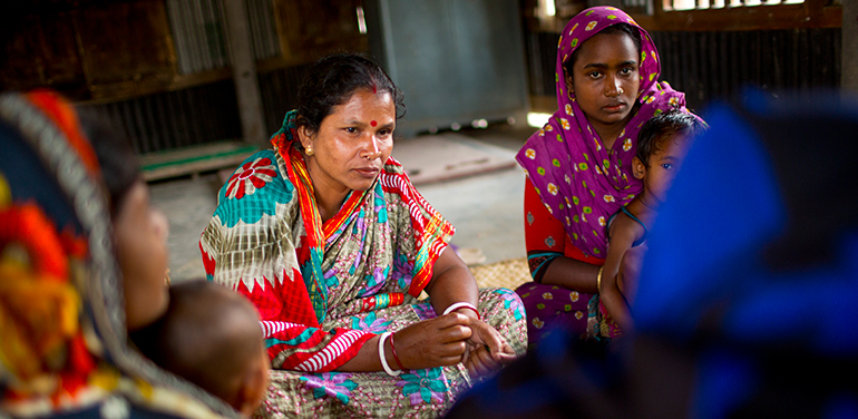 Sabita Rani was trained to become an Emergency Response Leader by ActionAid Bangladesh and helped lead close to 500 villagers to cyclone shelters during Cyclone Mahasen.