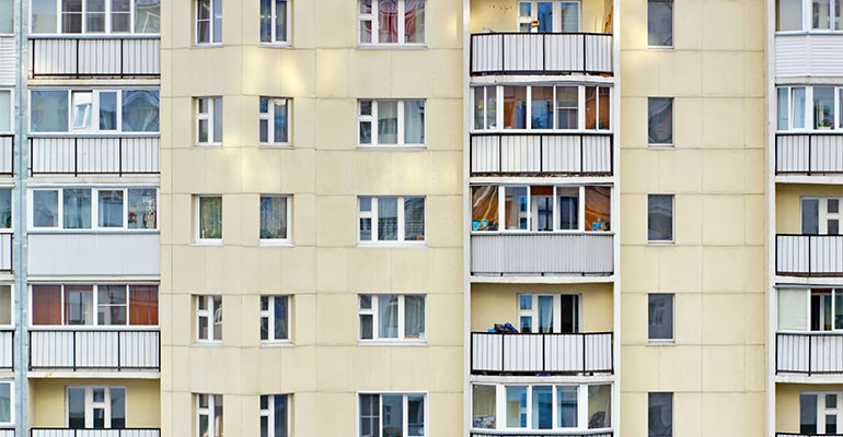 Social housing block of flats