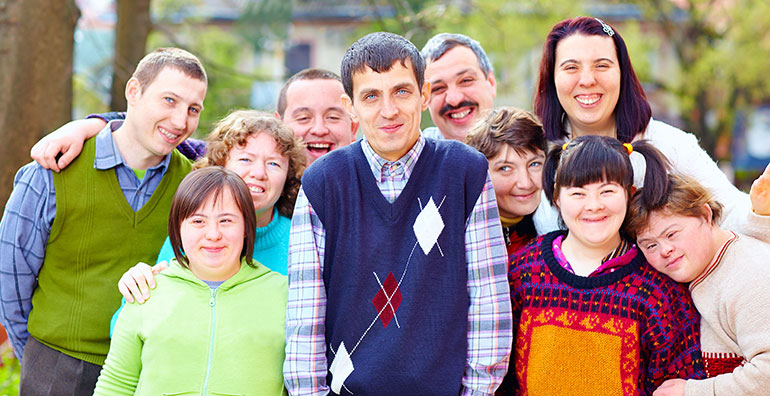 Group of young people with disabilities