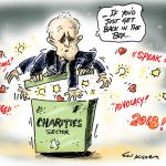 Malcolm Turnbull on top of box