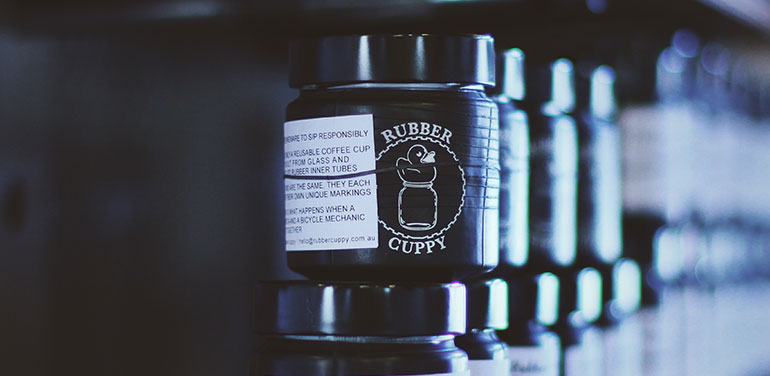 Rubber Cuppy on the shelves