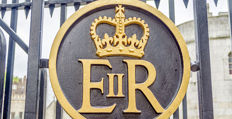 Queen Elizabeth II Royal Crest Logo