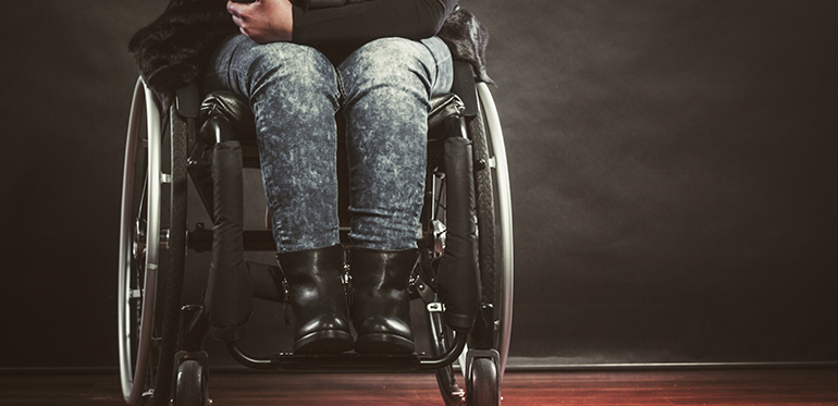 young person in wheelchair