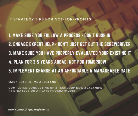 IT strategy tips for not for profits