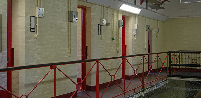 Inside of a prison