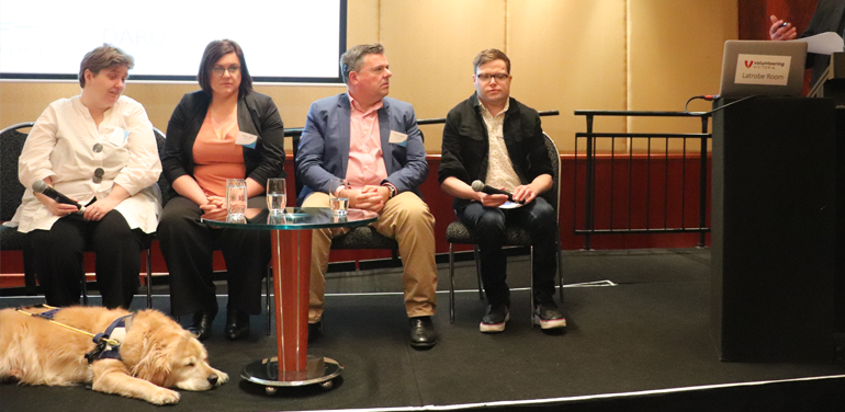 [From L to R] Leah Van Poppel, Melissa Hale, Anthony Aitken and Jake Lewis at the NFP leaders breakfast.