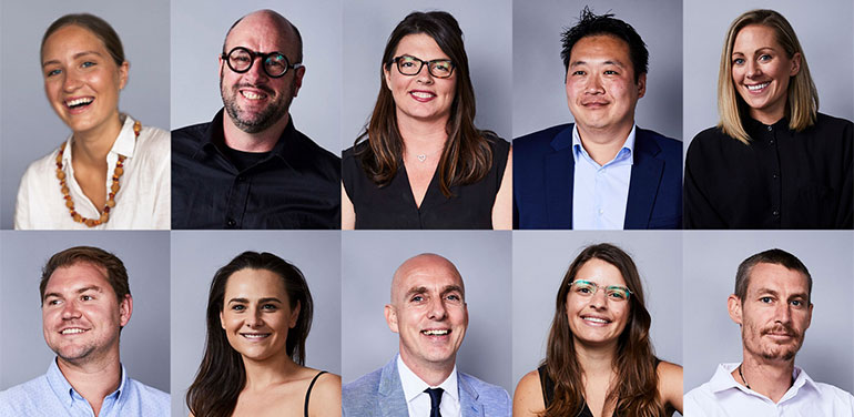 Headshots for all 10 of the 2020 Social Change Fellows