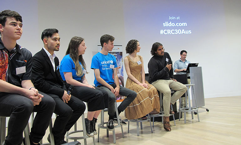 A youth panel at CRC30