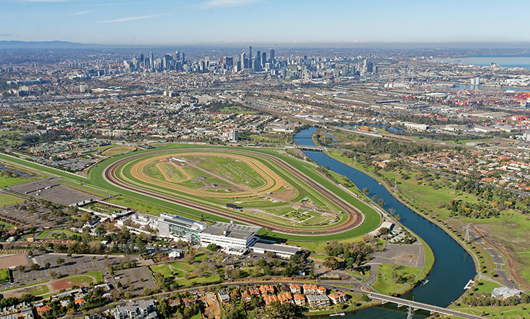 aerial view of Melbourne