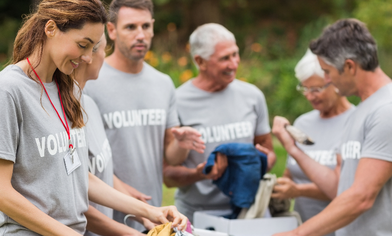Volunteers in the charity sector