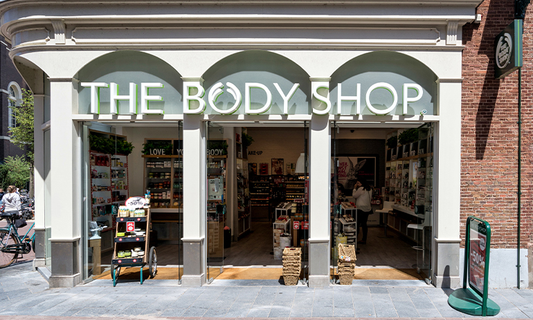The outside of The Body Shop