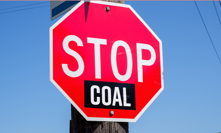 stop coal sign
