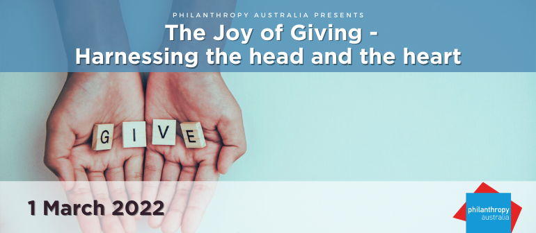 The Joy of Giving – harnessing the head and the heart