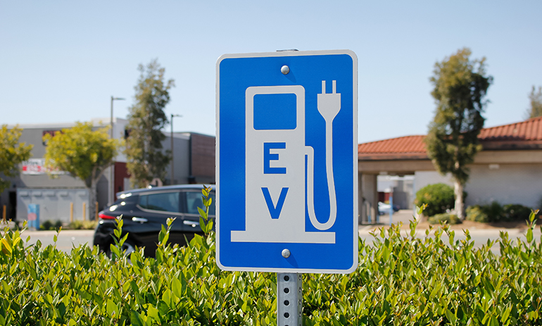 sign for electric vehicles